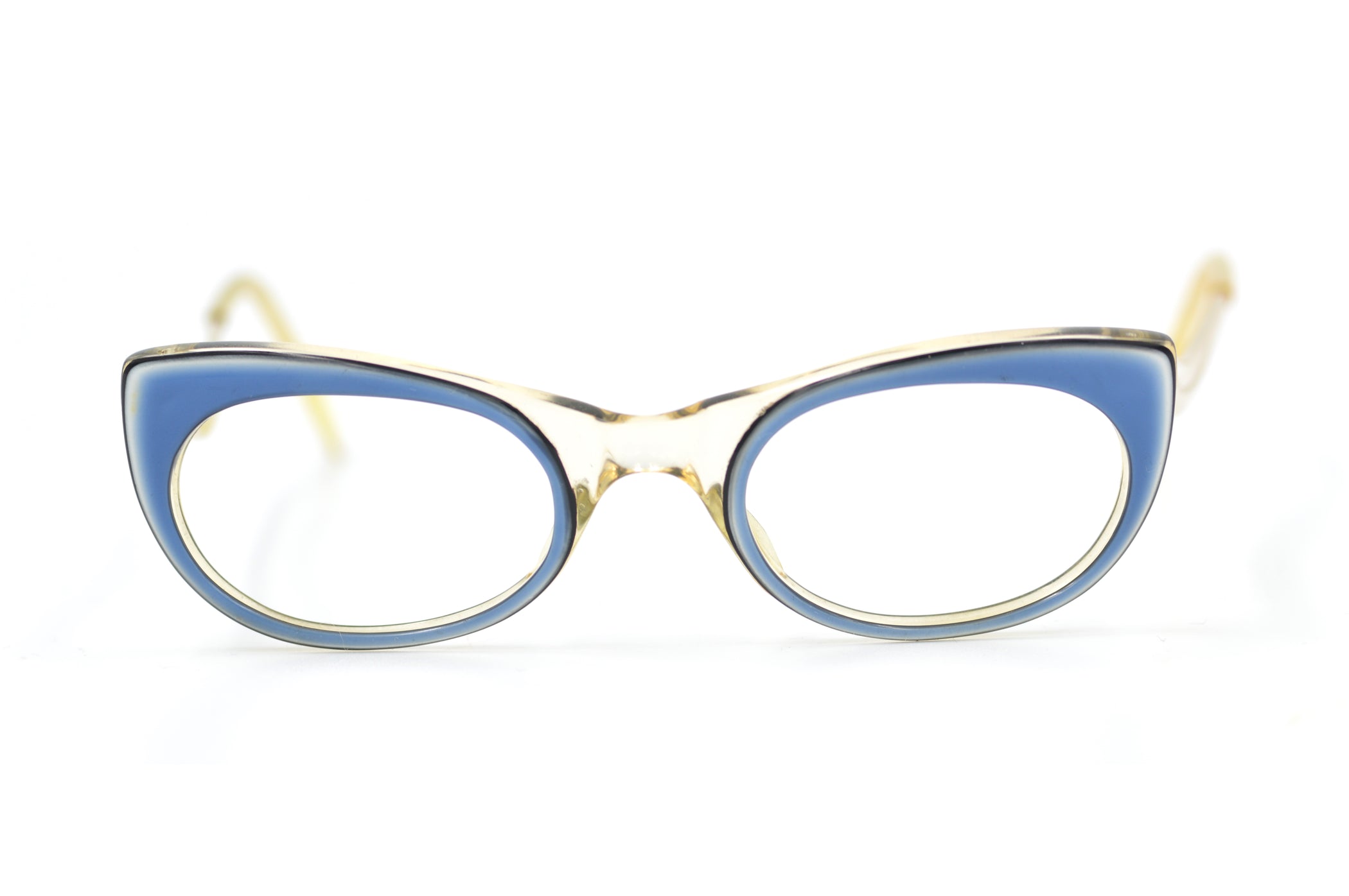 Betty blue 50s vintage glasses. 1950s vintage glasses. Women's 50s glasses. Women's retro glasses. Women's petite vintage glasses. 