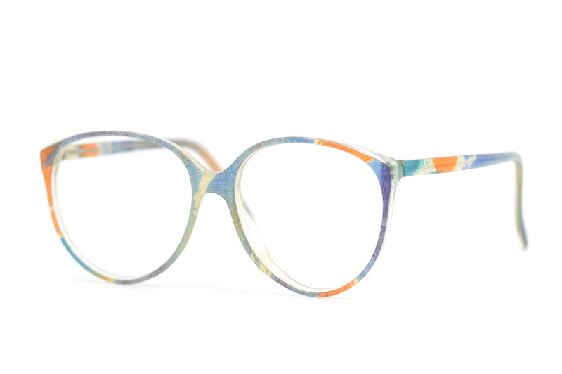 Jonathan Sceats vintage glasses. 80s vintage glasses. Women's vintage glasses. Women's colourful glasses. Sustainable glasses. 
