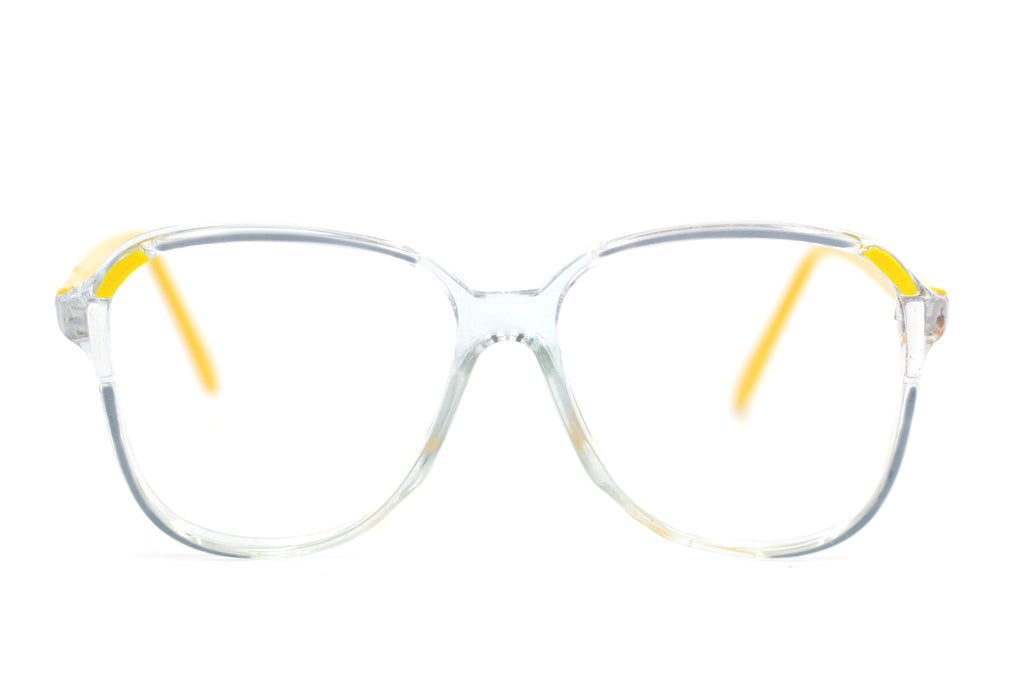 Claire by Brulimar. 80s Vintage glasses. Yellow glasses. Vintage prescription glasses. Sustainable glasses. Retro glasses.