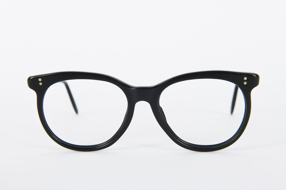 524 - 1940s-1960s Black Rounded