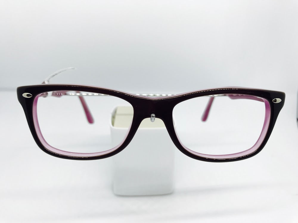 Dark plum Ray-Ban with lilac insides