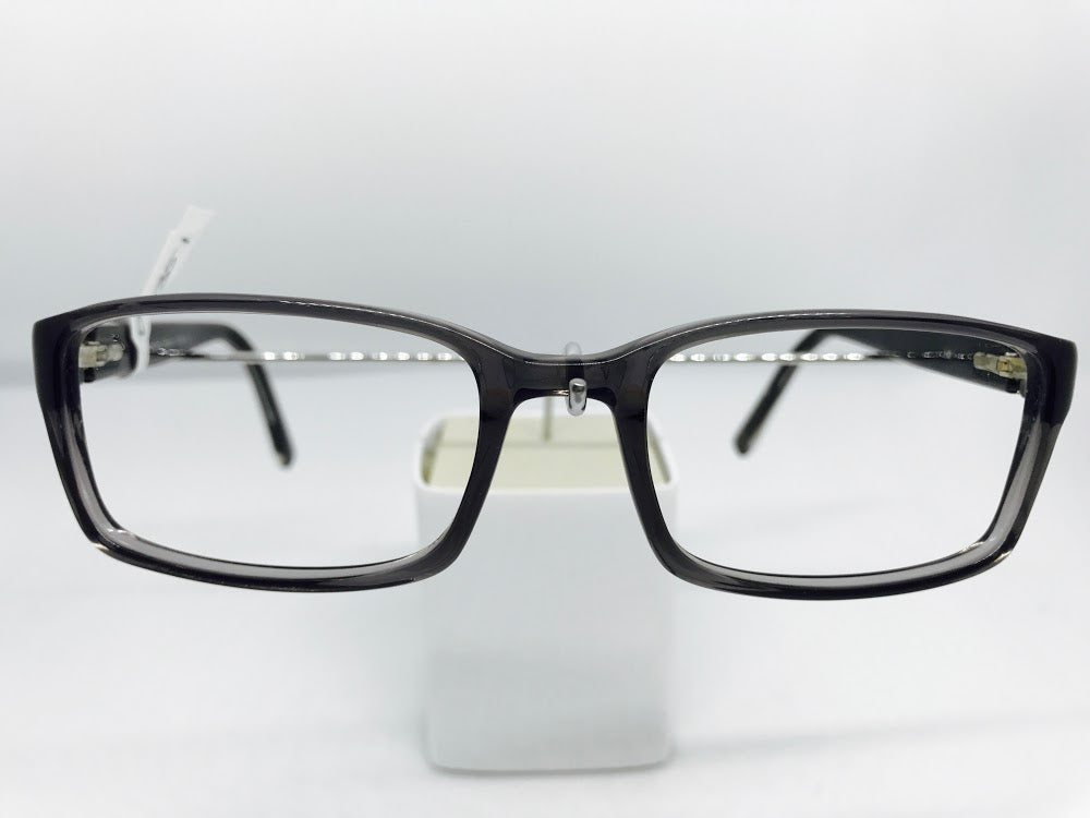 Dark grey Calvin Klein frame with silver textured sides