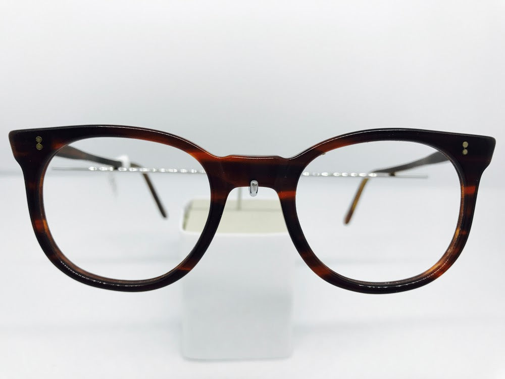 NHS 524 style dark brown mottle/stripe rounded plastic 1950/1960 unisex.