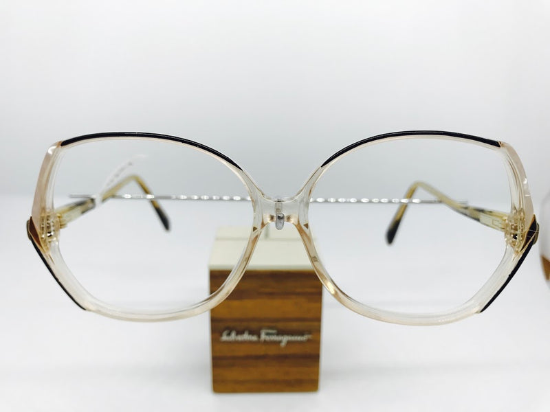 Retro crystal frames with gold and black detail