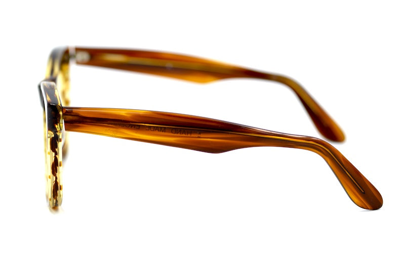 70s Pioneer Men's Glasses. Men's brown 70s oversized square glasses.