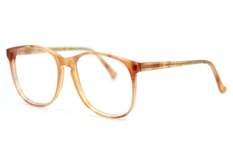 70s Style Brown Mottled Oversized Vintage Glasses