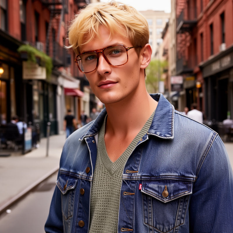 7530 Aviators Vintage Glasses. Men's sustainable glasses. Sustainable eyewear. Vintage 80s aviator glasses. 