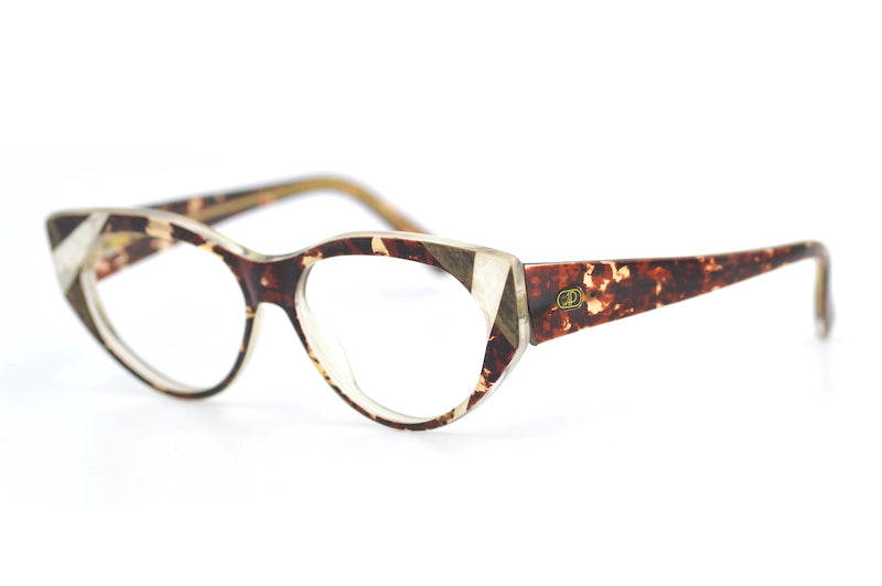 AP women's cat eye glasses. Brown marbled cat eye glasess. Women's cat eye glasses. Women's retro glasses. 