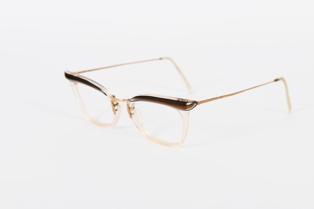 Cateye: Champagne And Bronze With Metal Sides