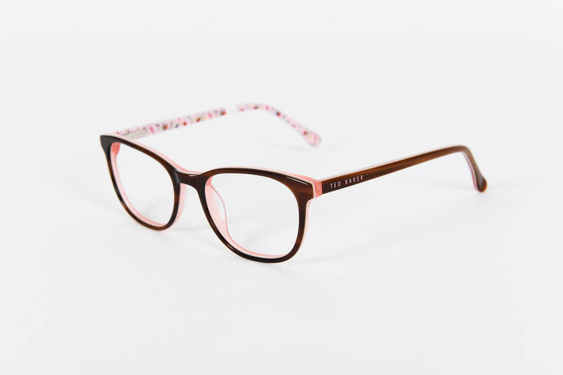 Elegant brown Ted Baker frames with pink detail