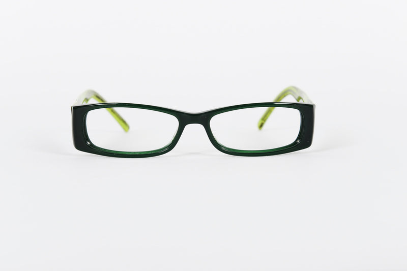 Emporio Armani chunky sided narrow green and black