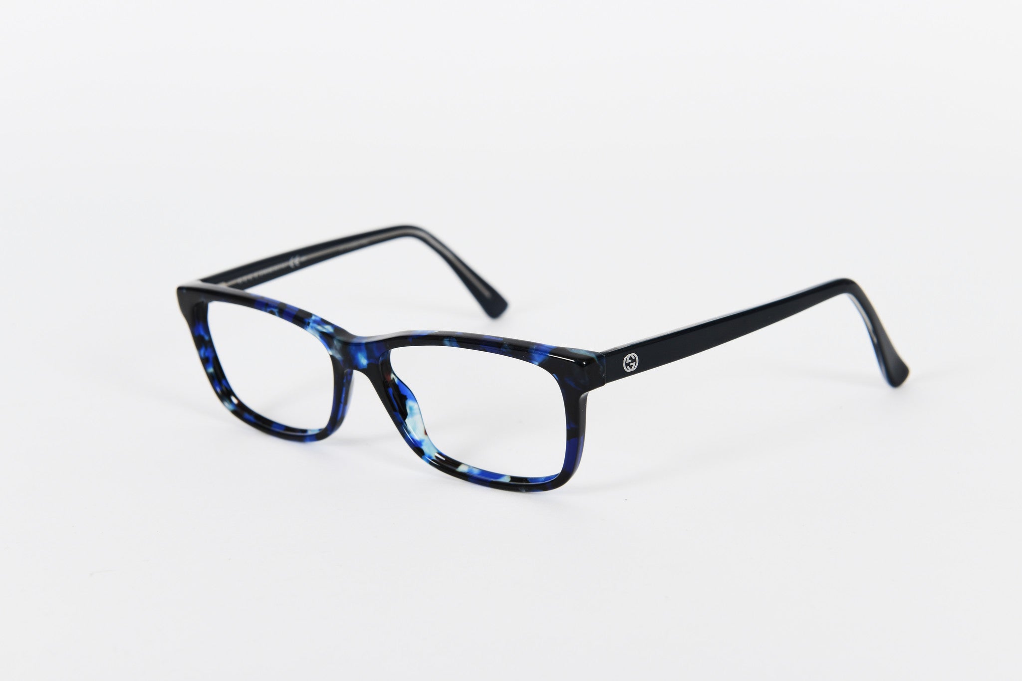 Electric blue mottle Gucci designer frames