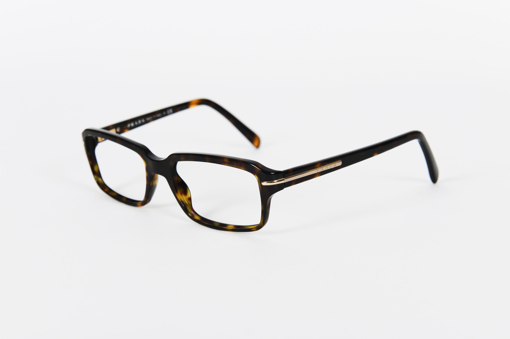 Dark tortoiseshell Prada frames