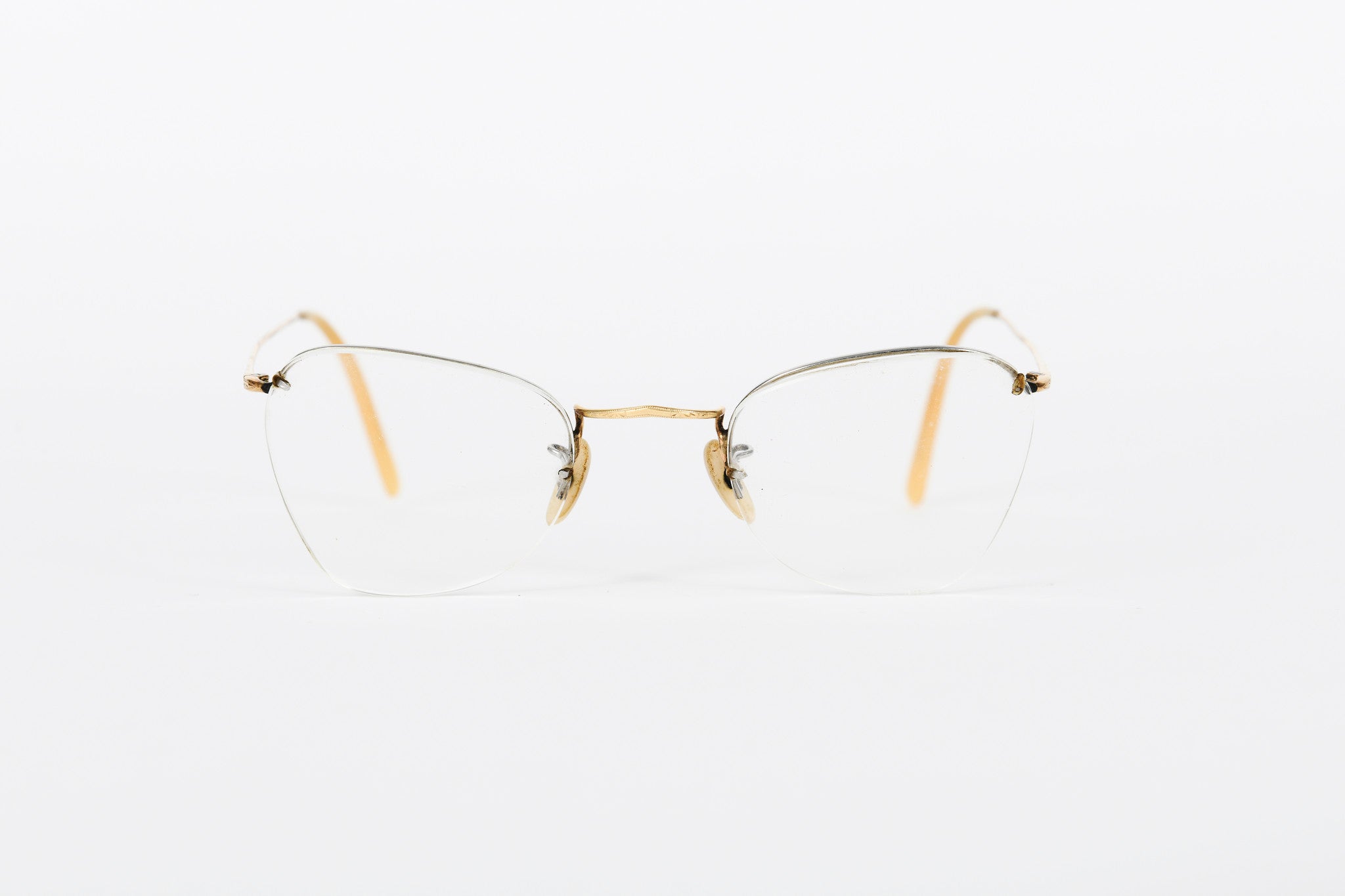 Gold metal supra (rimless bottom), small, 1940,1950