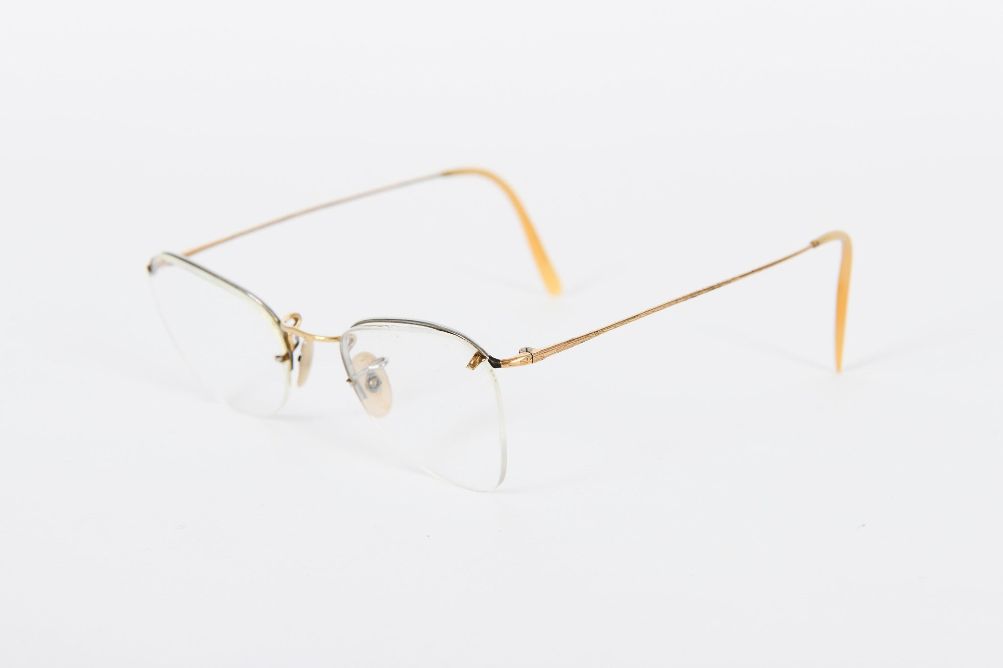 Gold metal supra (rimless bottom), small, 1940,1950