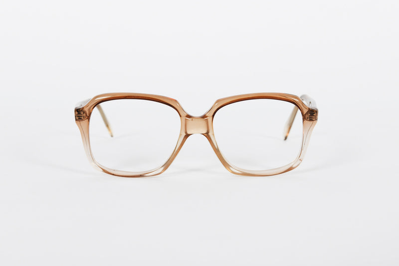 Retro Pennine Rock light brown &amp; clear frames