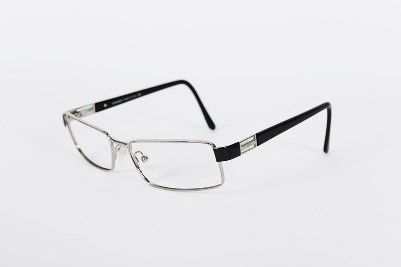 Silver metal Versace frames with black sides