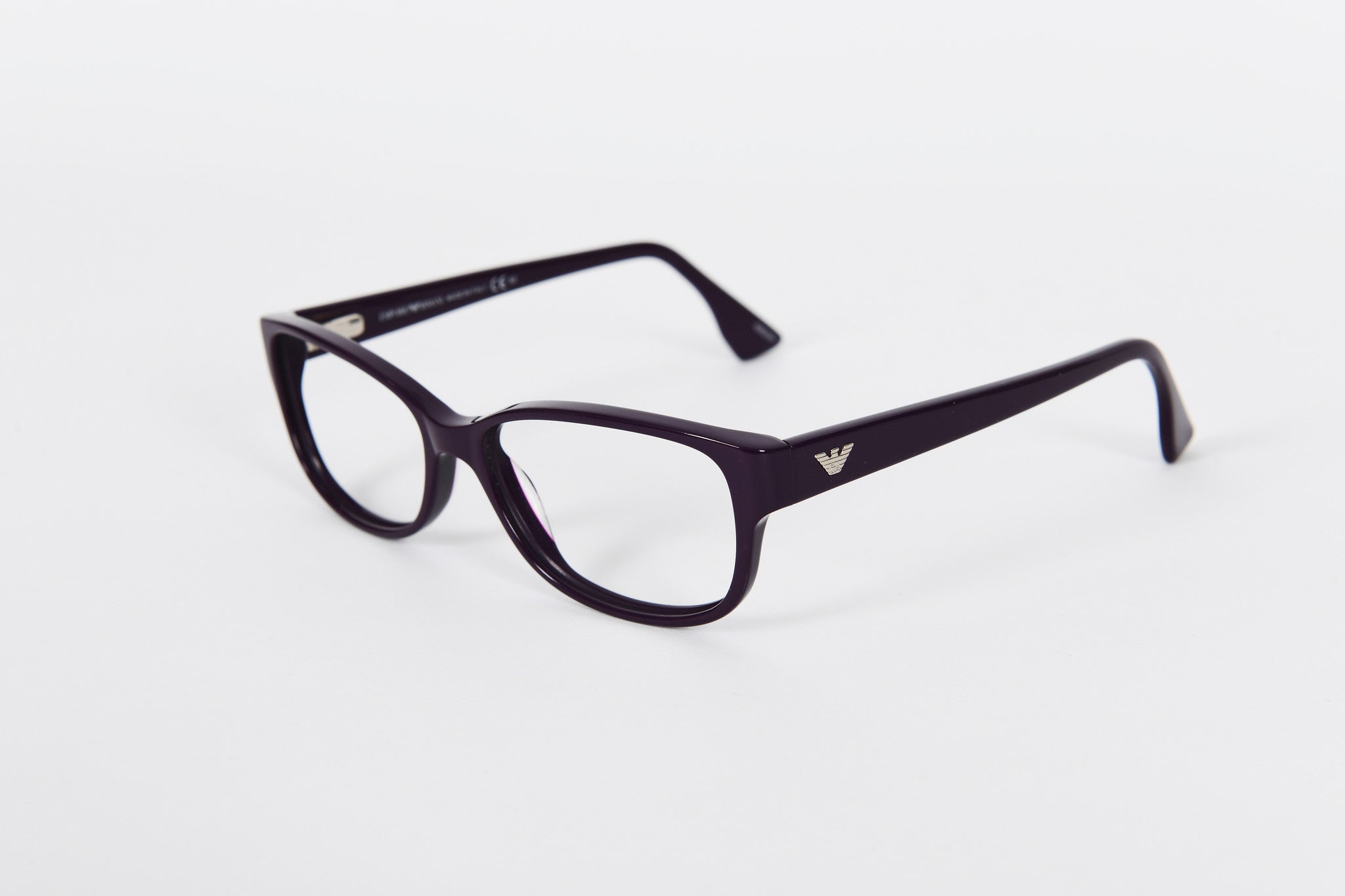 Dark purple Armani designer frames