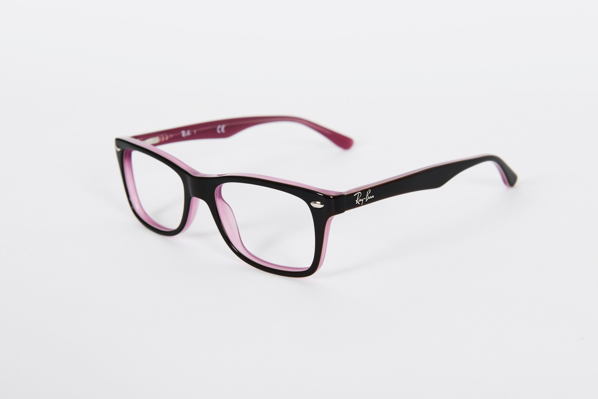 Mauve Ray-Ban with pink insides