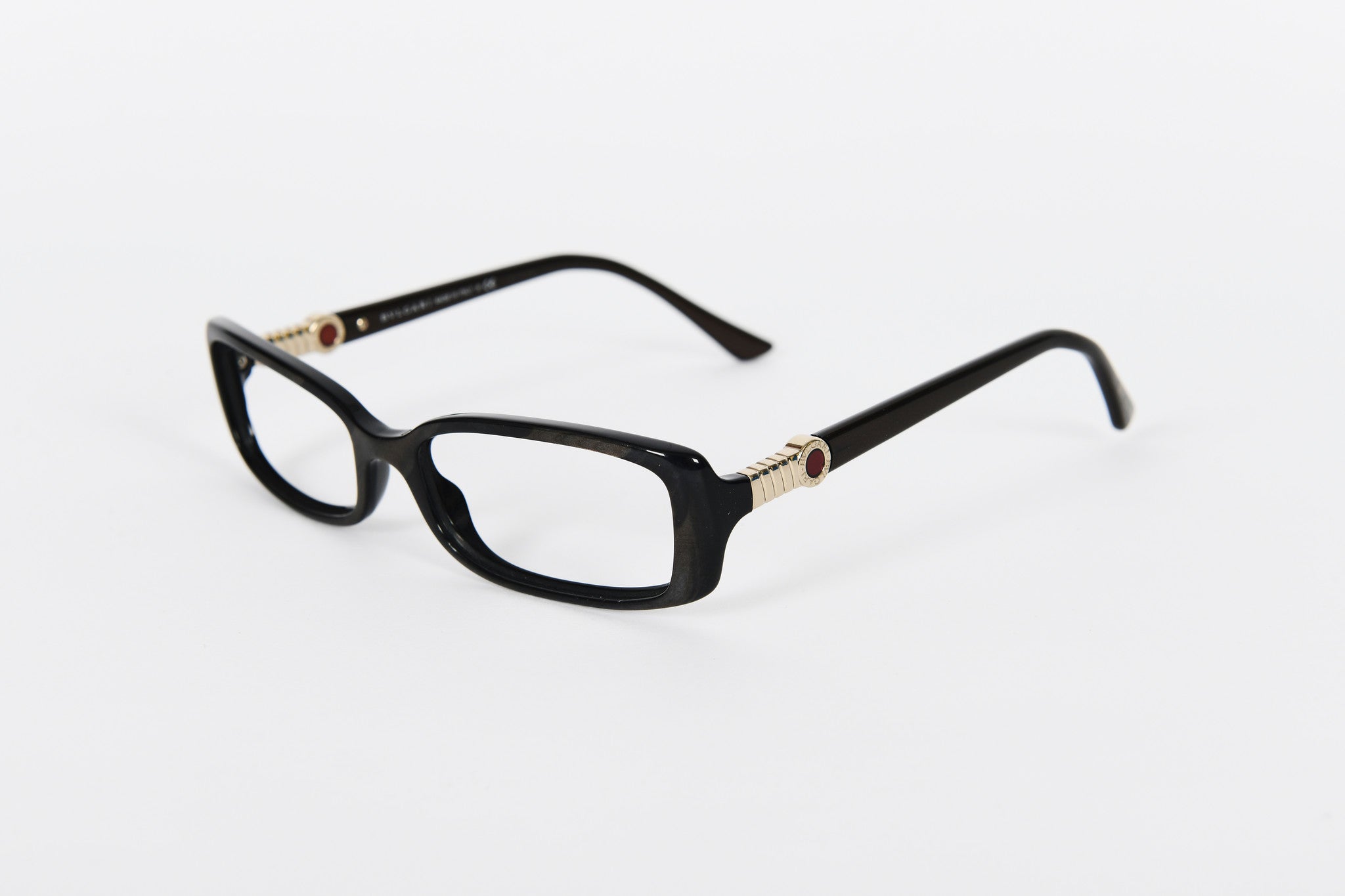 Black and gold Bvlgari designer womens frames