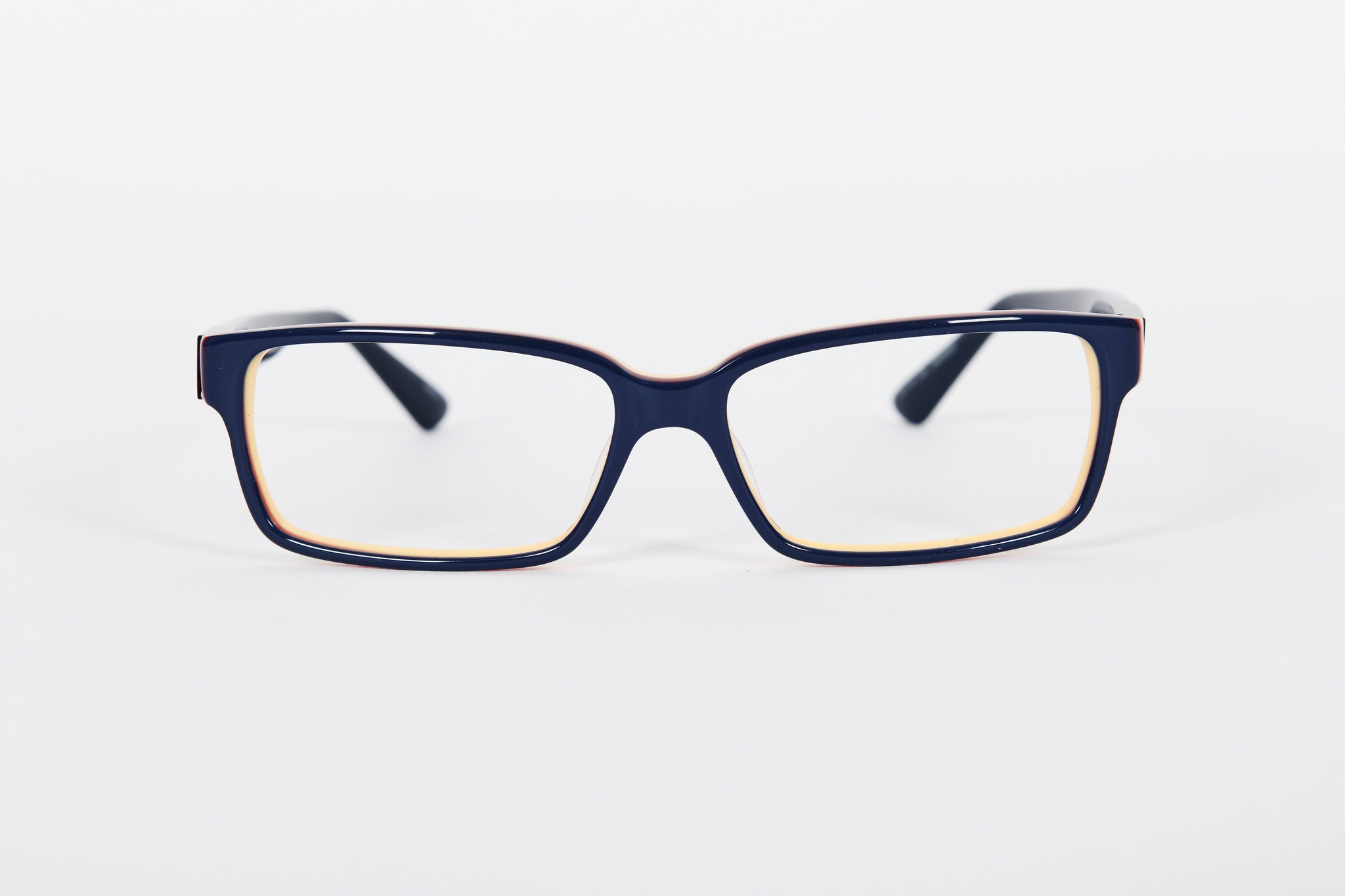 Navy Emporio Armani frame with cream inside colouring