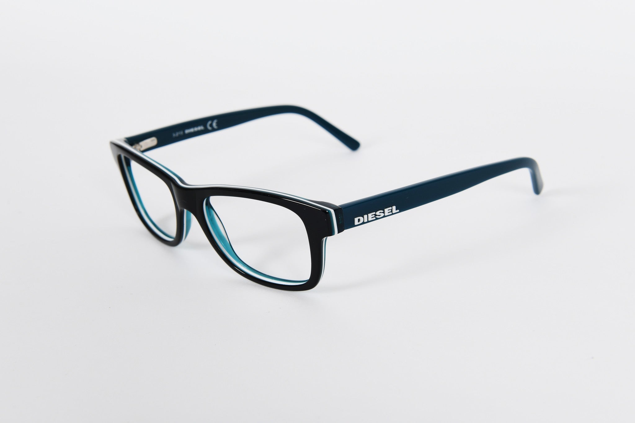 Black diesel frames with turquoise inner rim