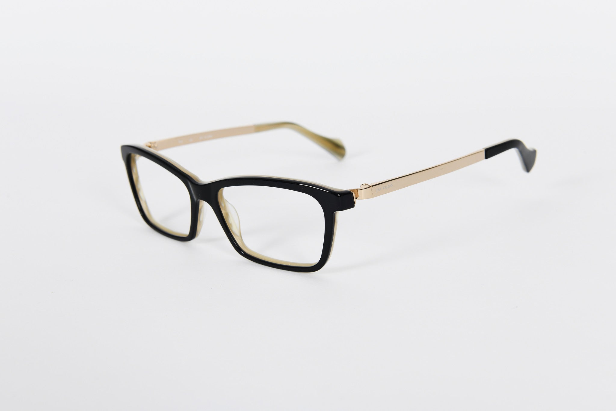 Elegant black Jai Kudo frame with gold sides