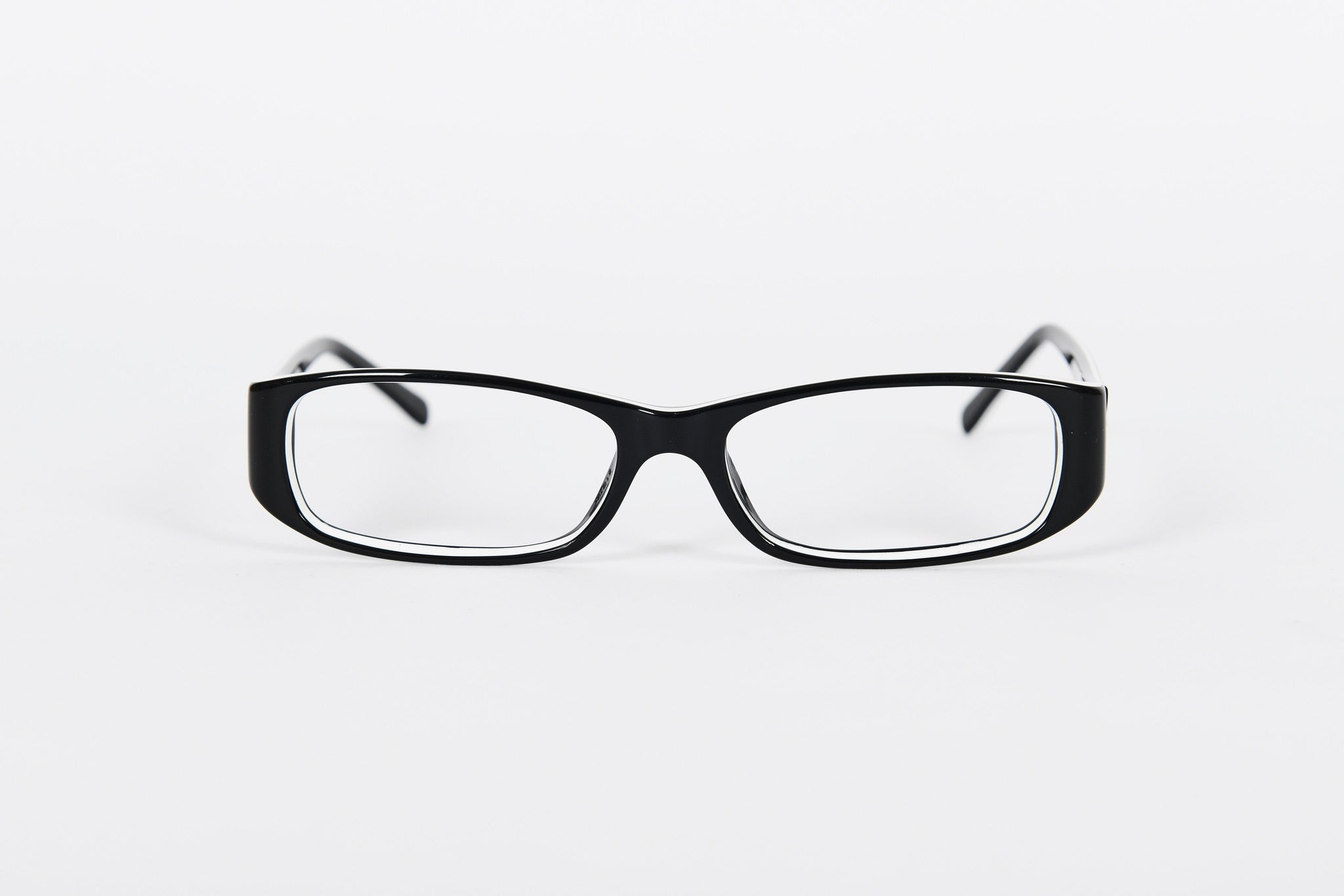 Black Vogue frames with white highlights