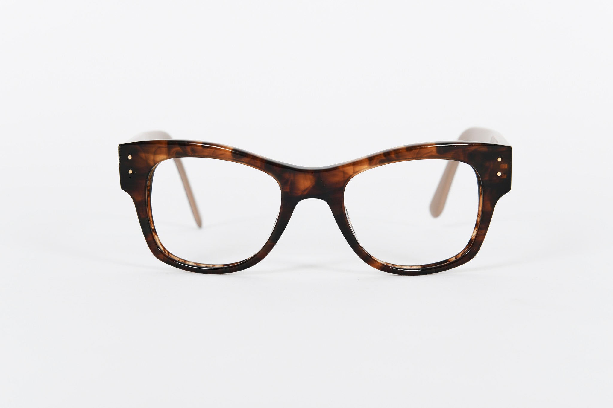 Large brown Orla Kiely frames with leaf pattern on sides