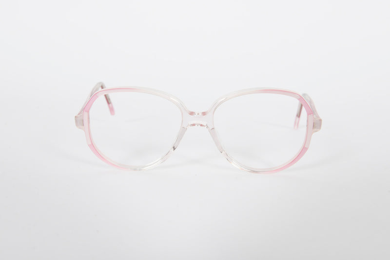 Pretty soft pink and crystal retro 1980s frames