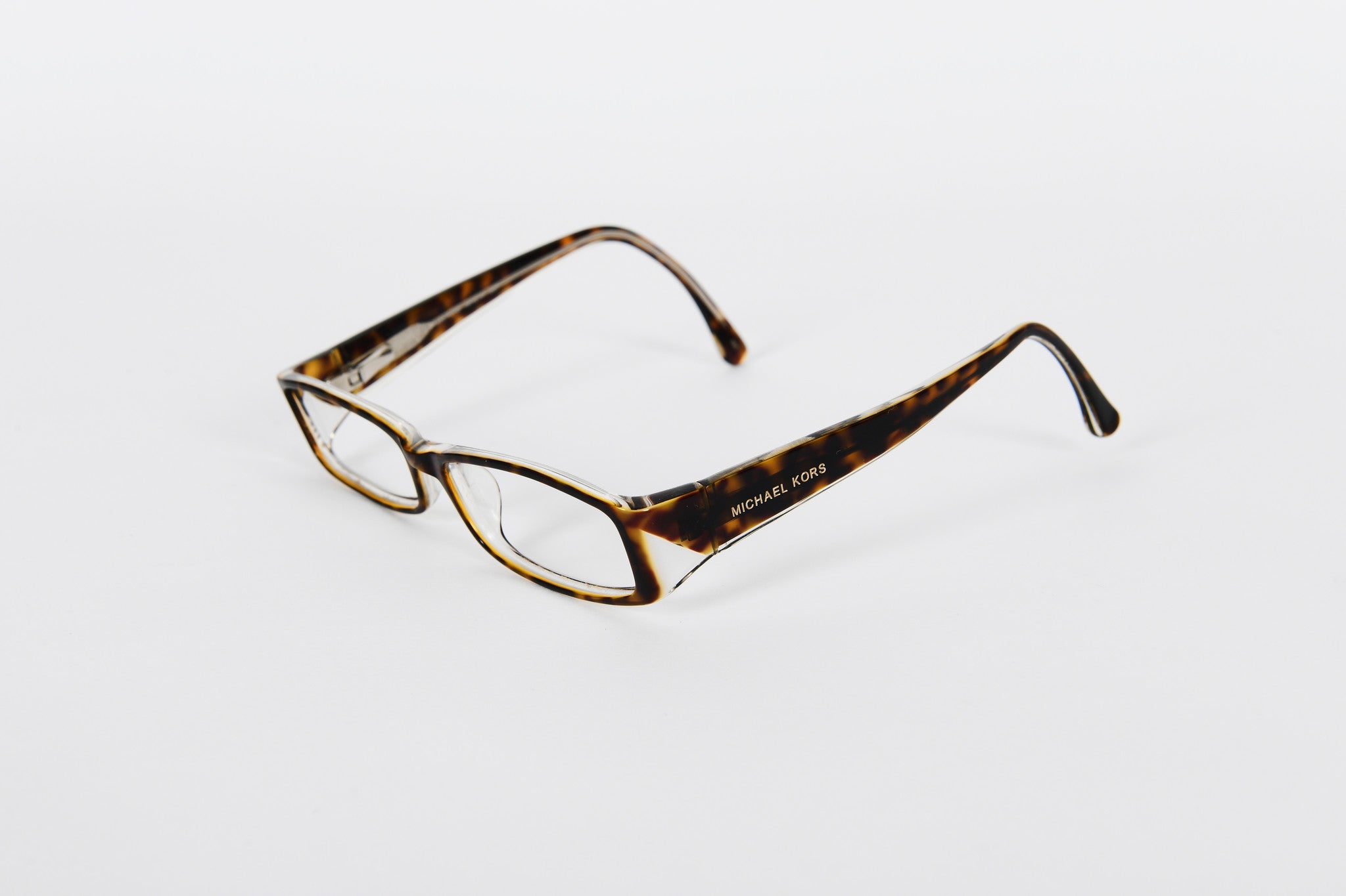 Michael Kors pale brown tortoiseshell with part crystal rim