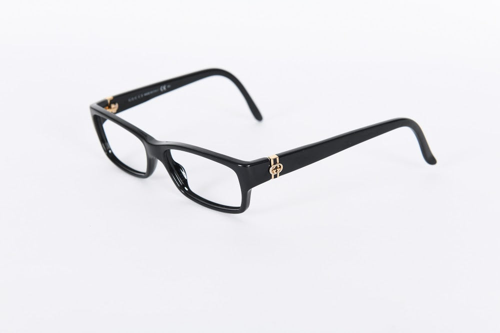 Gucci - Black Plastic With Gold Logo On Sides