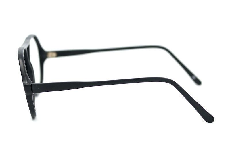 Airflo matte black aviator vintage glasses. Men's black aviator glasses.