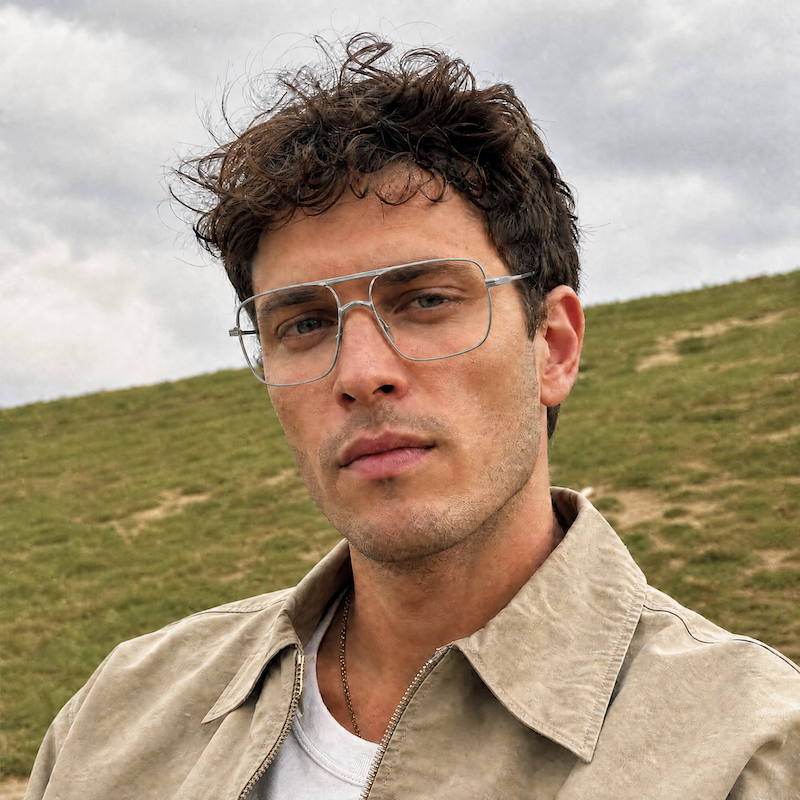 BP Men's Silver vintage aviator glasses. 