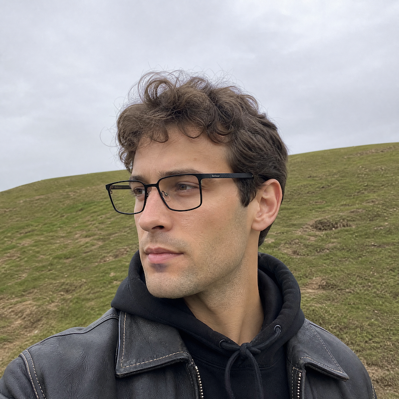 Barbour 1005 Men's Black Rectangular Glasses
