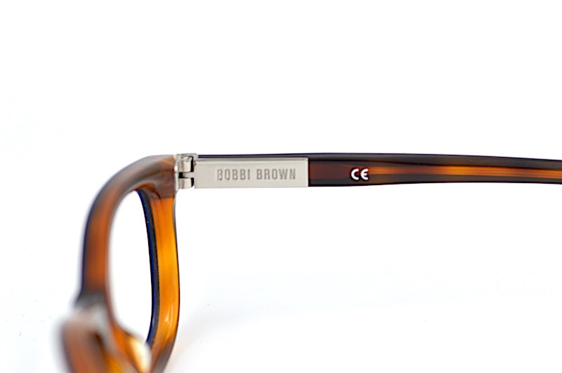 Bobbi Brown The Adrien glasses in navy and brown. Women's designer glasses. 