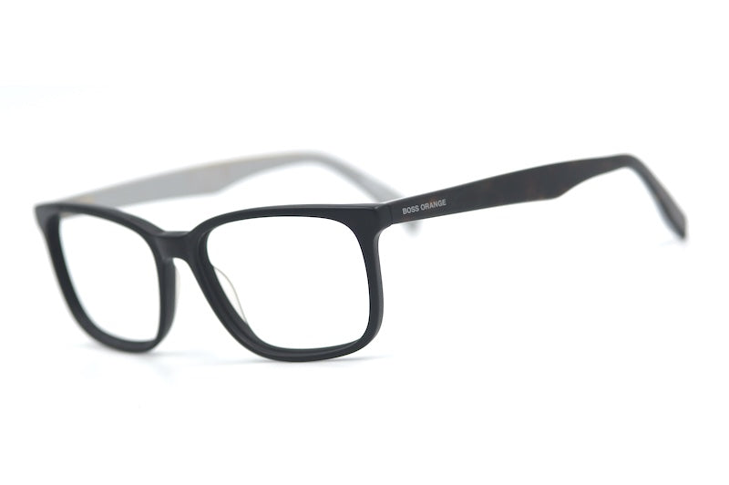Boss Orange 0267 men's black square designer glasses.
