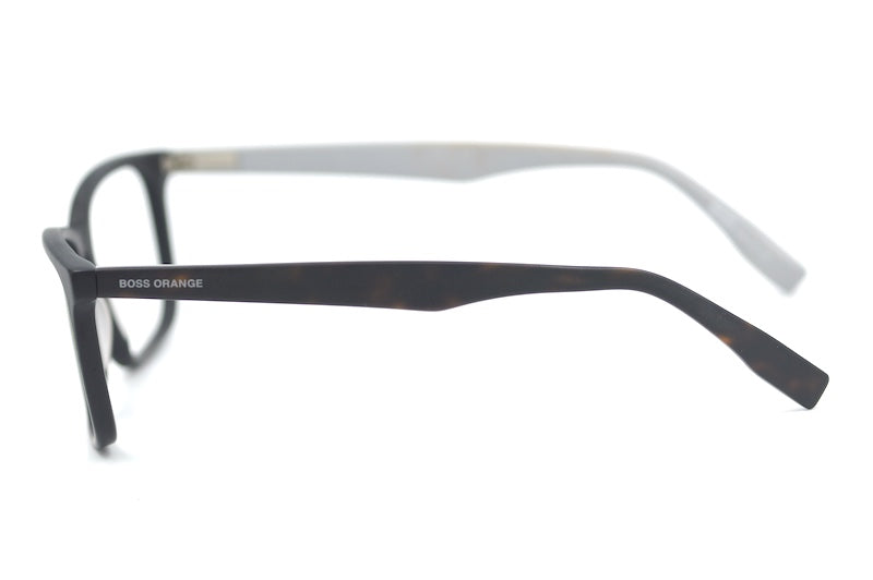 Boss Orange 0267 men's black square designer glasses.