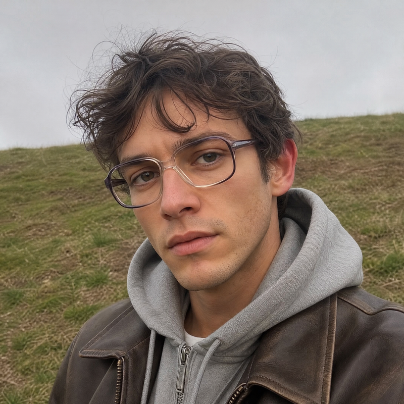 Buck vintage glasess. Grey square men's vintage glasses. 