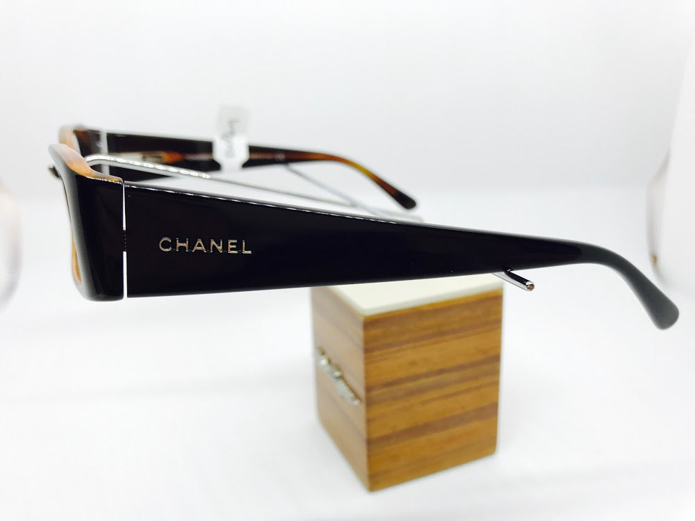 Chanel thick side narrow frame. Brown with lighter inner tone.50/16, medium small