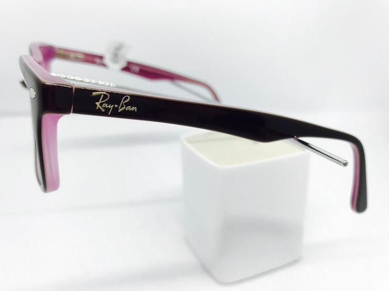 Dark plum Ray-Ban with lilac insides