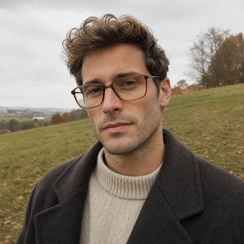 CLCM14 Men's Rectangular Titan Glasses