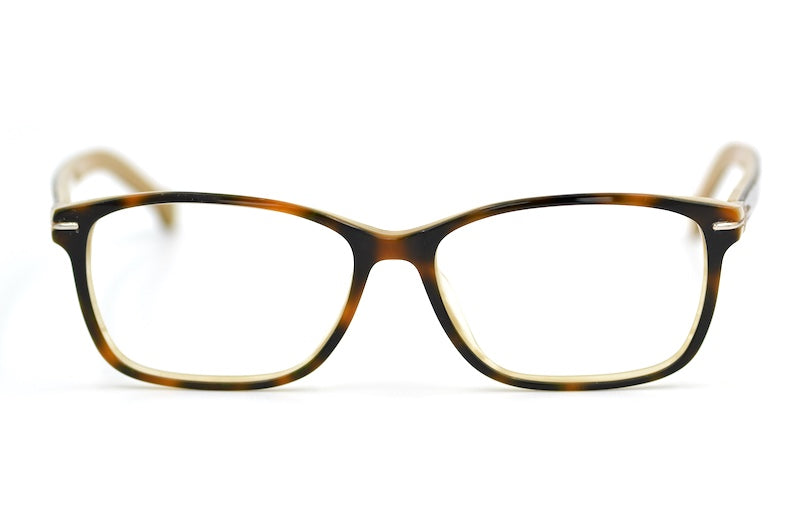 Carolina Herrera VHE661 Glasses. Brown rectangular women's designer glasses. Sustainable eyewear online.