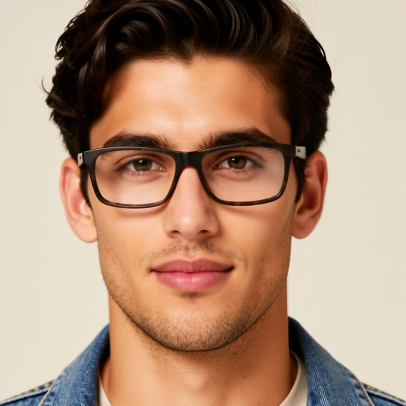 Carrera 9915 men's brown rectangular glasses. 