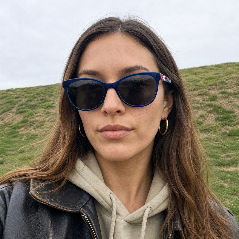 Cath Kidston 01 blue and floral women's designer sunglasses. 