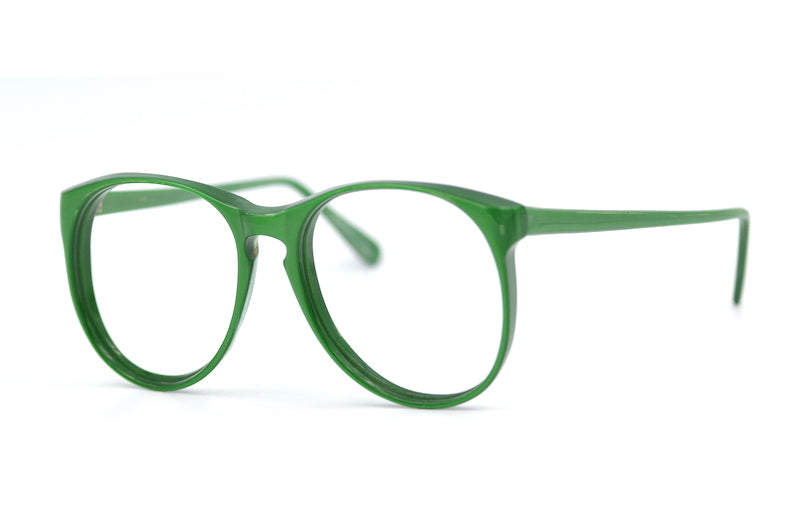 Chelsea green glasses. 80s oversized glasses. Retro vintage glasses. Women's green glasses. 