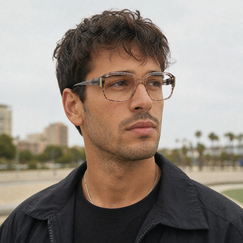 Chevron 3046 Men's Square 1970s Vintage Glasses