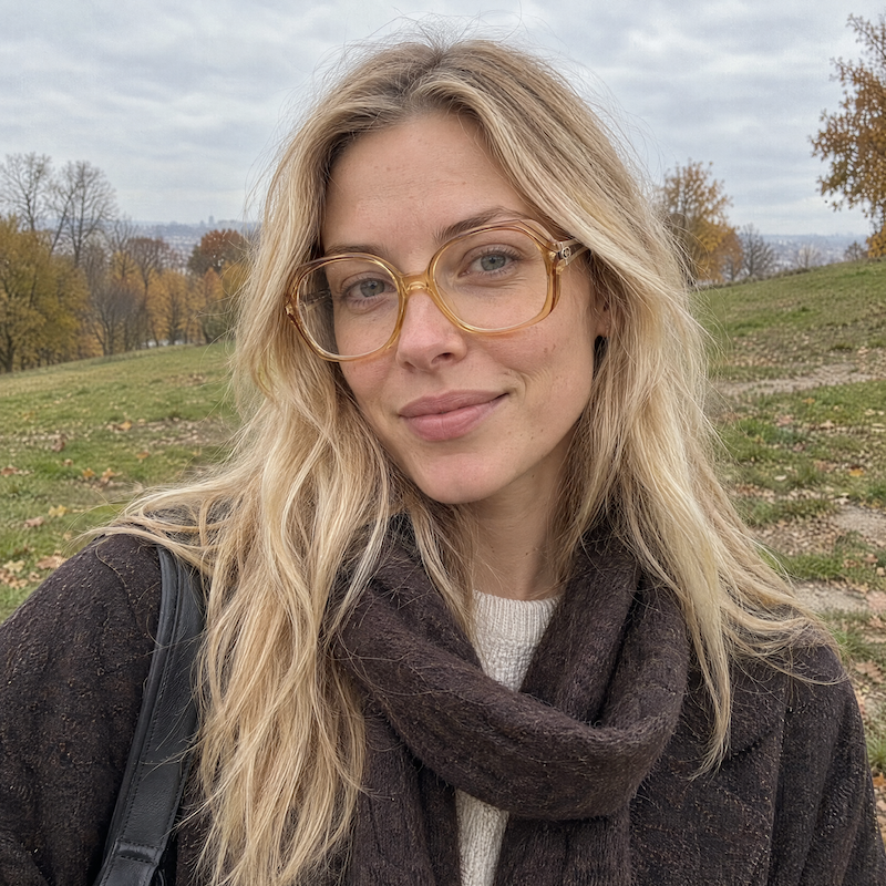 Gold brown translucent 1980s Christian Dior glasses in a oversized square shape.