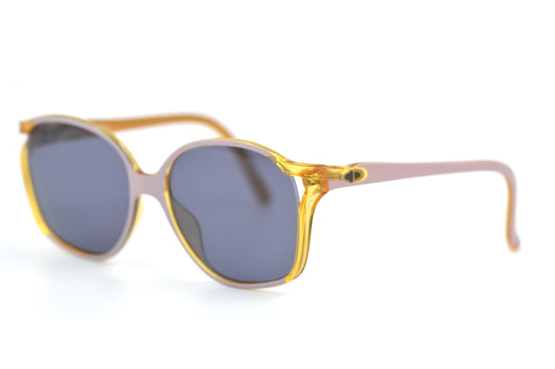 Christian Dior 2286 31 vintage sunglasses from the 80s with pink front and sides 