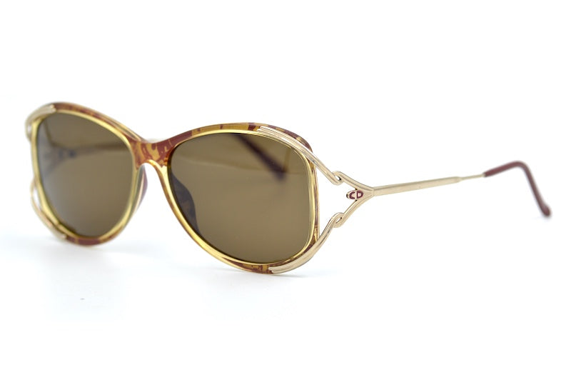 Christian Dior Red & Gold Vintage Sunglasses | Women's Dior